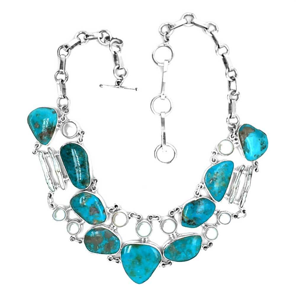 Statement-950-Silver-Necklace-with-Turquoise-and-Pearls-top-Nueve-Sterling