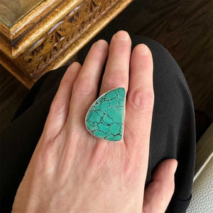 Statement-950-Silver-Turquoise-Ring-with-model-Nueve-Sterling