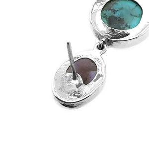 Sterling-Silver-Amethyst-and-Turquoise-Post-Earrings-mark-Nueve-Sterling