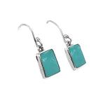 Sterling-Silver-Square-Dangling-Turquoise-Earrings-side-Nueve-Sterling