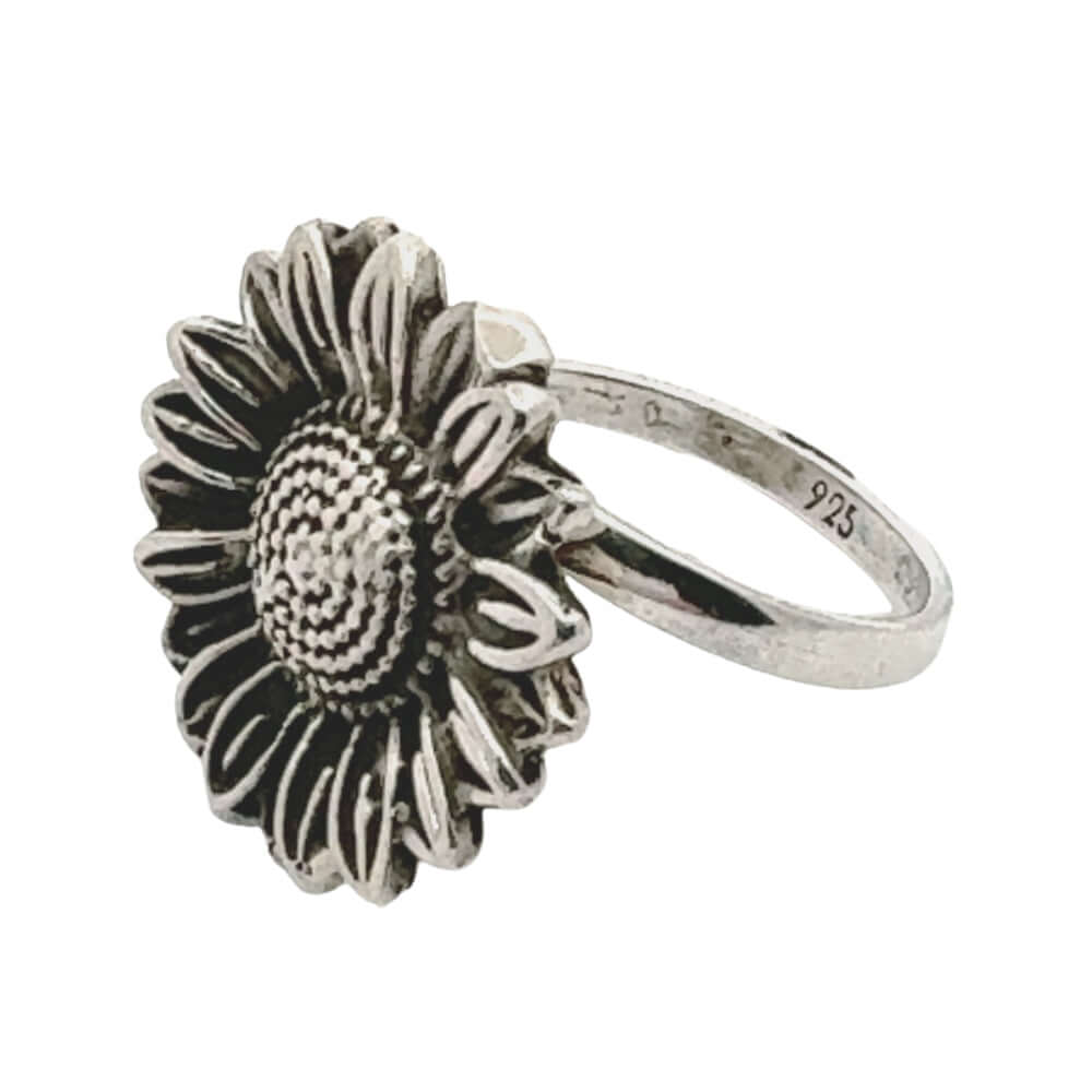 Sunflower Silver Ring other stamp Nueve Sterling