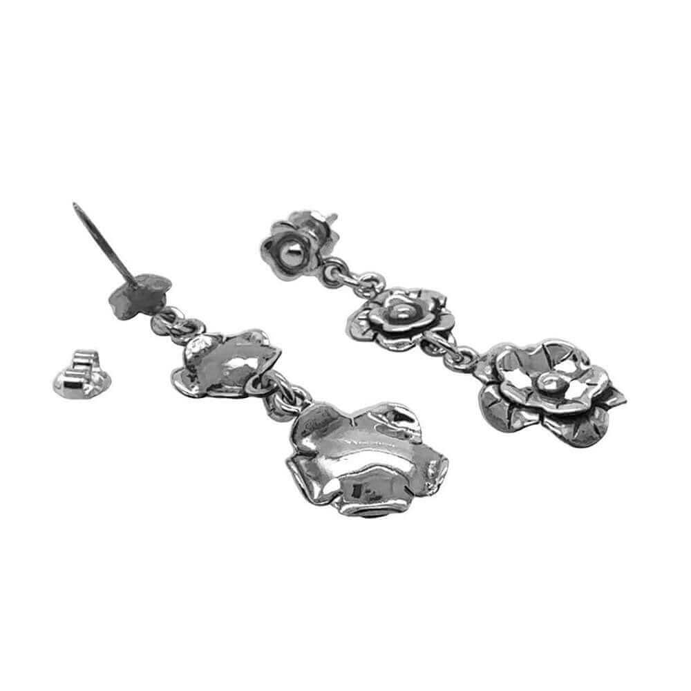 Triple-Flower-Silver-Earrings-flat-