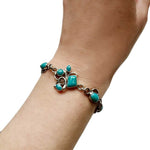 Turquoise-Silver-Bracelet-with model Nueve Sterling