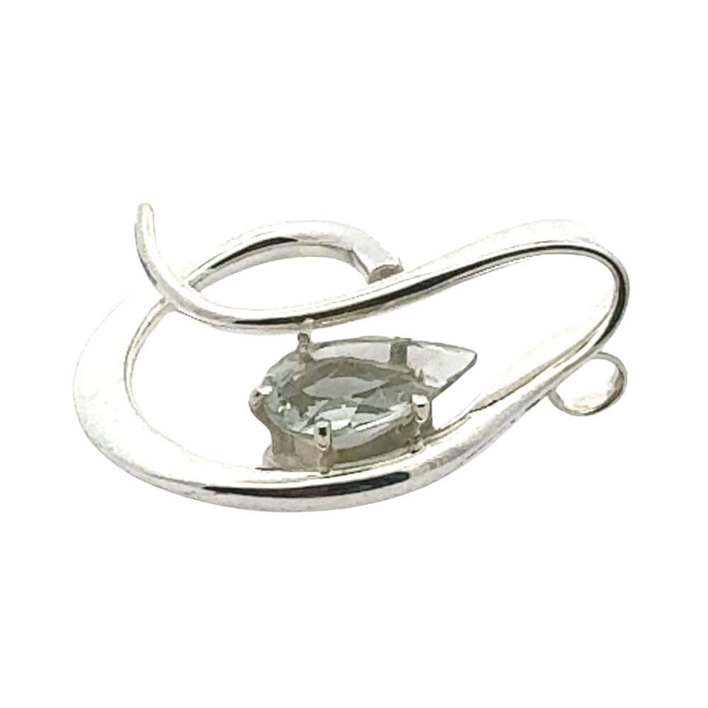 Side of a Taxco prasiolite pendant