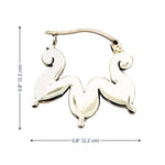 A scale image showing the 0.8 inch diameter of the artisan silver cloud earrings.