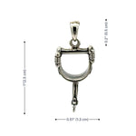 Dimension profile layout illustrating the 2.5 cm (1") height and 1.3 cm (0.51") width proportions for a precise understanding of the scale.