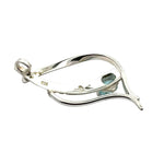 Back view of a handmade sterling silver pendant showing the 925 quality hallmark