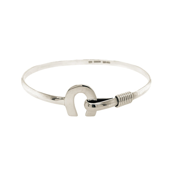 Artisan Taxco Silver Horseshoe Bangle. Alberta Western Style