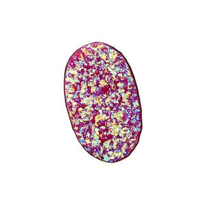 Pink Druzy Silver Ring - Nueve Sterling