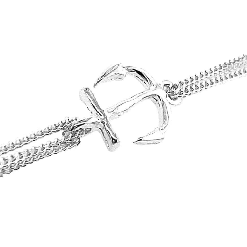 Anchor Silver Bracelet detail - Nueve Sterling