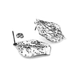 Autumn Leaves Silver Post Earrings flat - Nueve Sterling