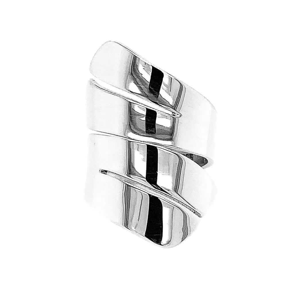 Bars Silver Ring - Nueve Sterling