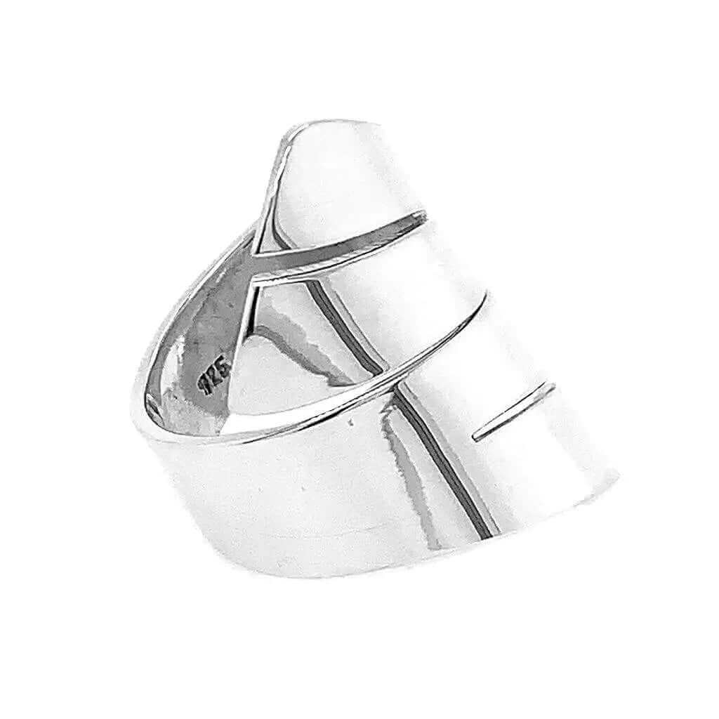 Bars Silver Ring side - Nueve Sterling