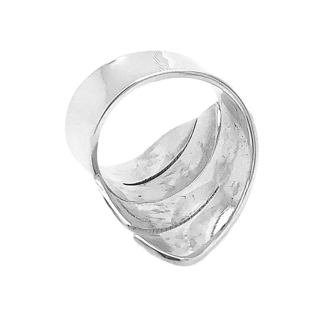 Bars Silver Ring back - Nueve Sterling