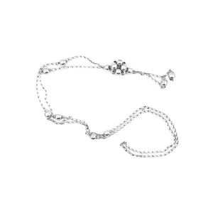 %product Beads Ball Lariat Necklace in Silver Nueve Sterling