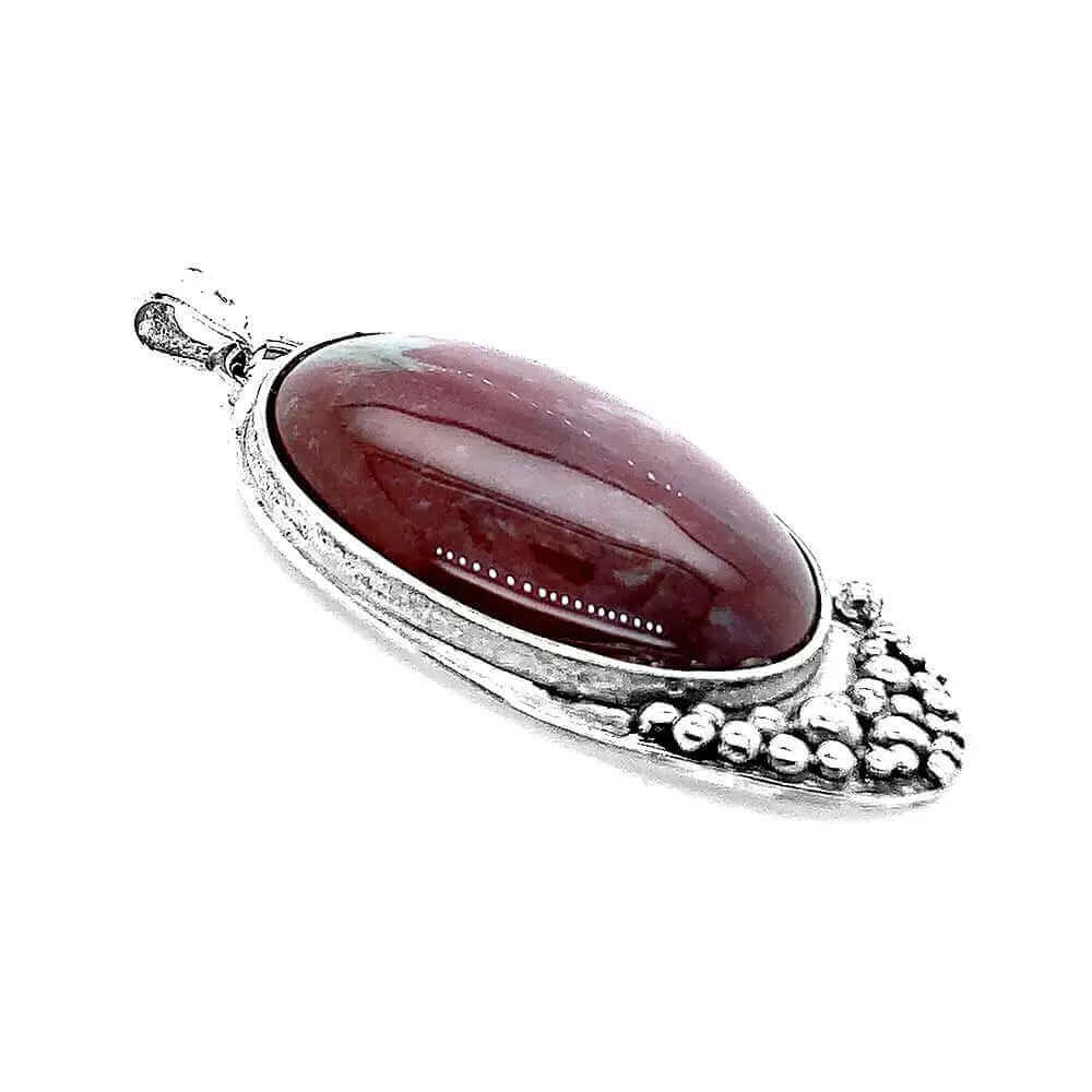 %product Big Jasper Silver Pendant Nueve Sterling