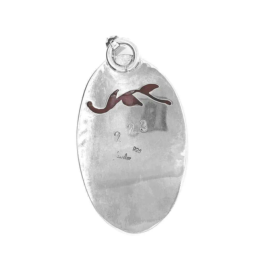 %product Big Jasper Silver Pendant Nueve Sterling