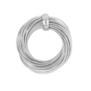 %product Big Multi Circles Pendant in Silver Nueve Sterling