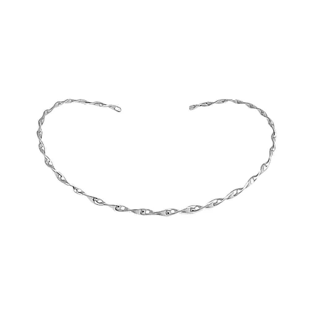 %product Big Twisted Silver Choker Nueve Sterling
