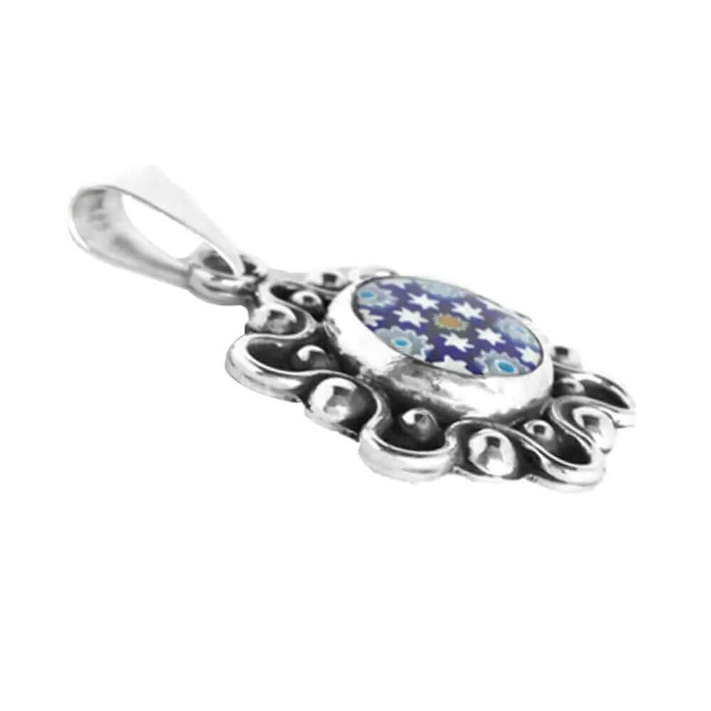 Murano Silver Pendant side - Nueve Sterling