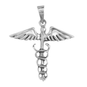 %product Caduceus in Sterling Silver Nueve Sterling