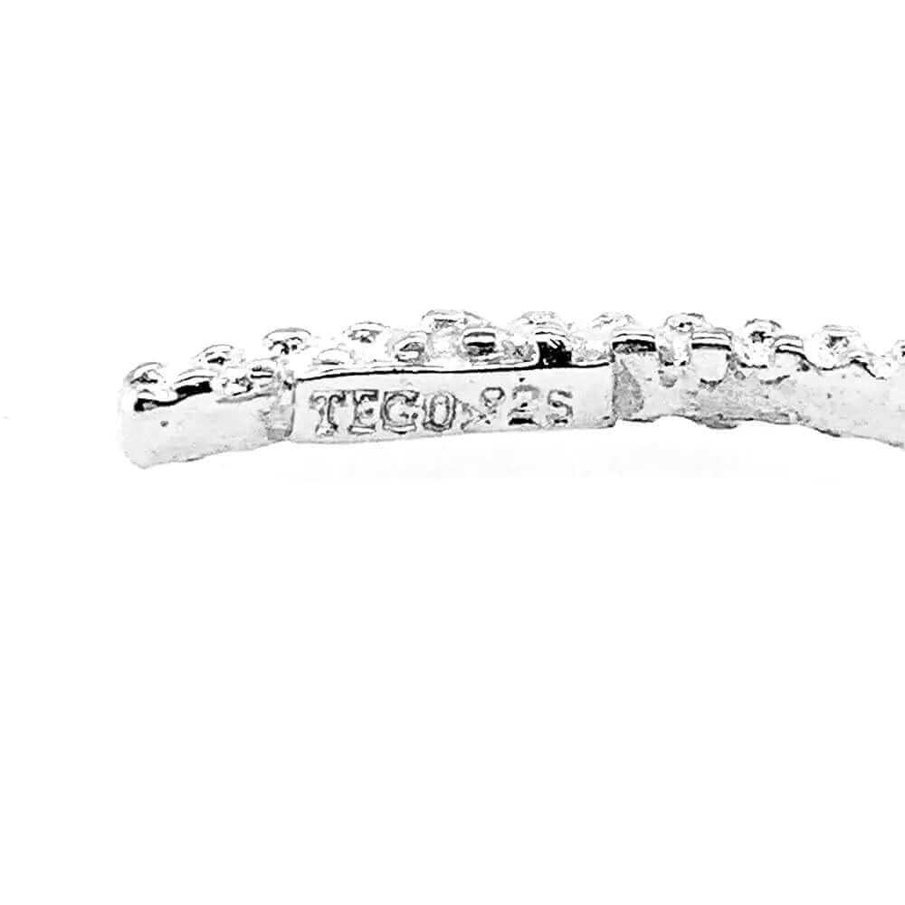 Caviar Silver Cuff-Bracelet detail - Nueve Sterling