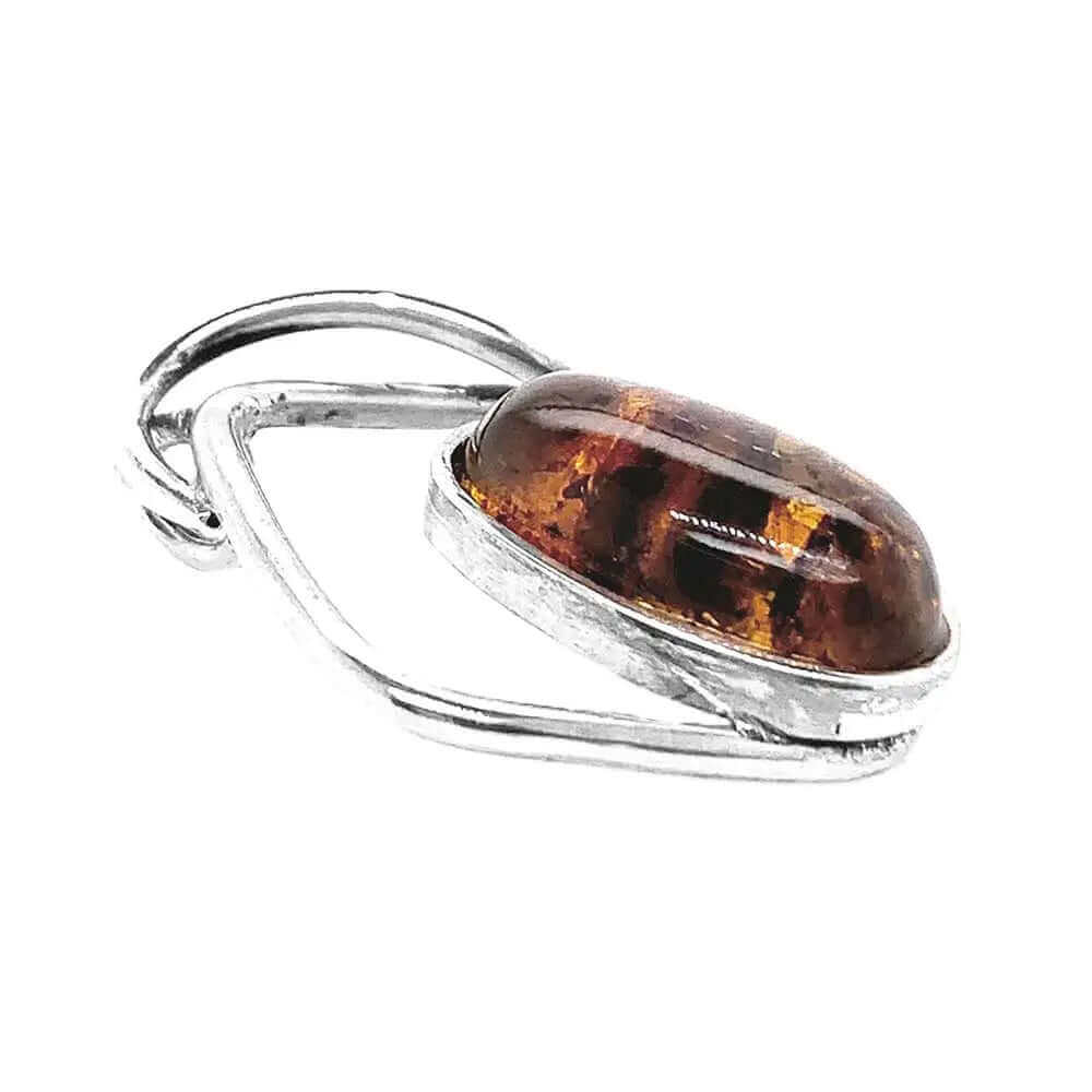 %product Chiapas Amber Silver Pendant Nueve Sterling