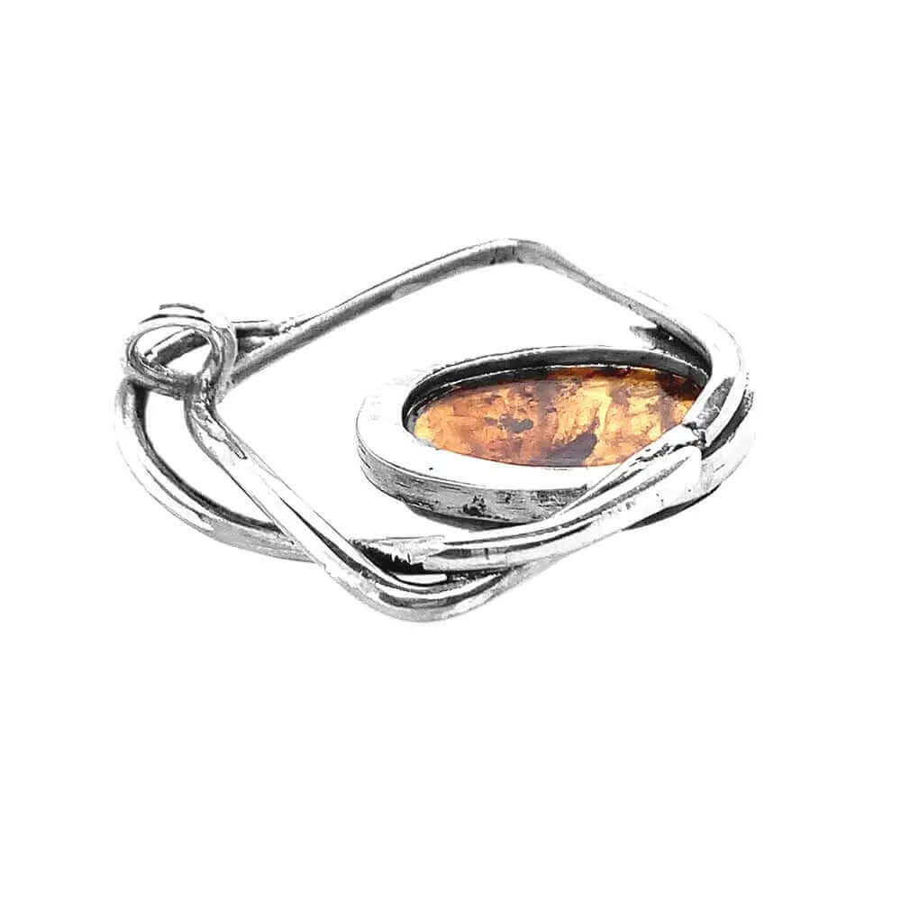 %product Chiapas Amber Silver Pendant Nueve Sterling