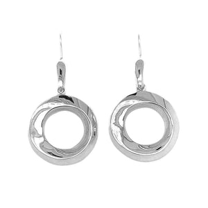 Circle Earrings In Silver - Nueve Sterling