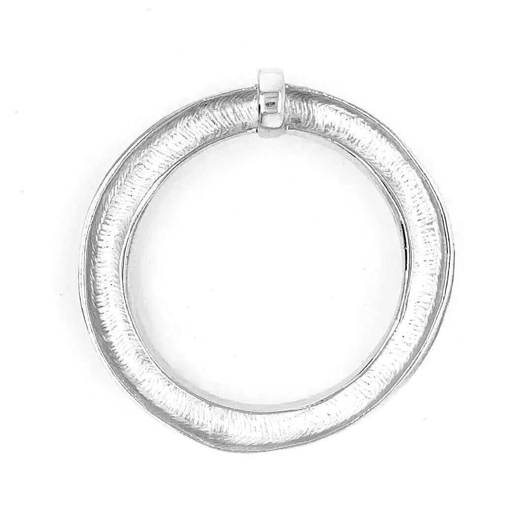 Circle Pendant In Silver back - Nueve Sterling