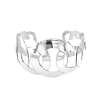 Silver Circles Cuff-Bracelet - Nueve Sterling