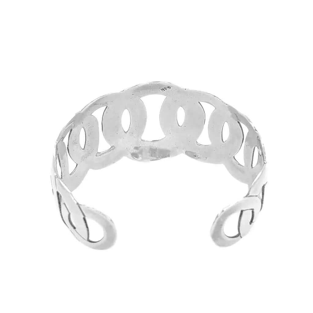 Silver Circles Cuff-Bracelet back - Nueve Sterling