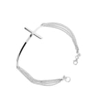 Delicate Silver Cruz Bracelet - Nueve Sterling