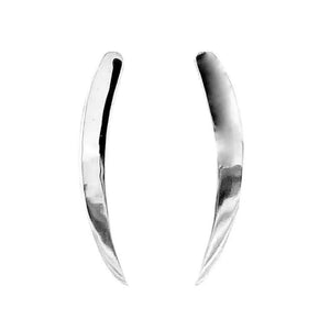 Curved-Bar-Silver-Climber-Earrings-front-Nueve-Sterling