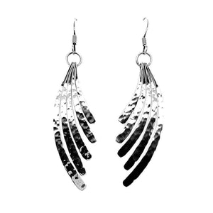 Curved Lines Silver Earrings - Nueve Sterling