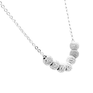 %product Delicate Balls Necklace in Silver Nueve Sterling