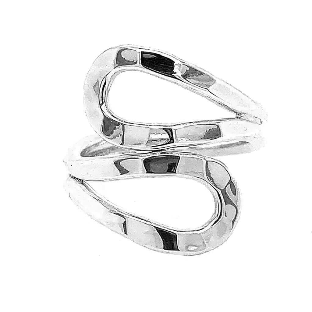 Double Loop Silver Ring - Nueve Sterling