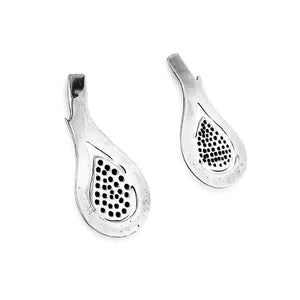 %product Double Texture Earrings in Silver Nueve Sterling