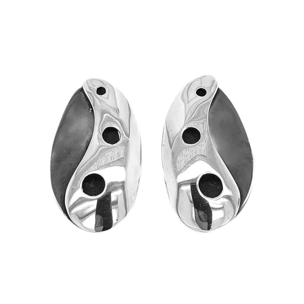 Duality Silver Earrings - Nueve Sterling