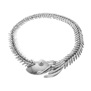 Fish Bone Silver Necklace Nueve Sterling