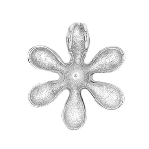 Flower Pendant In Silver back - Nueve Sterling
