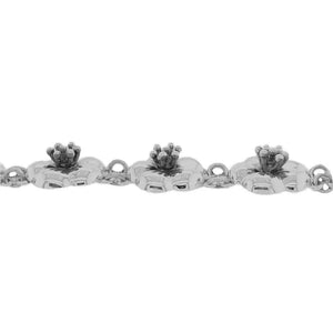 Flowers Silver Bracelet side - Nueve Sterling