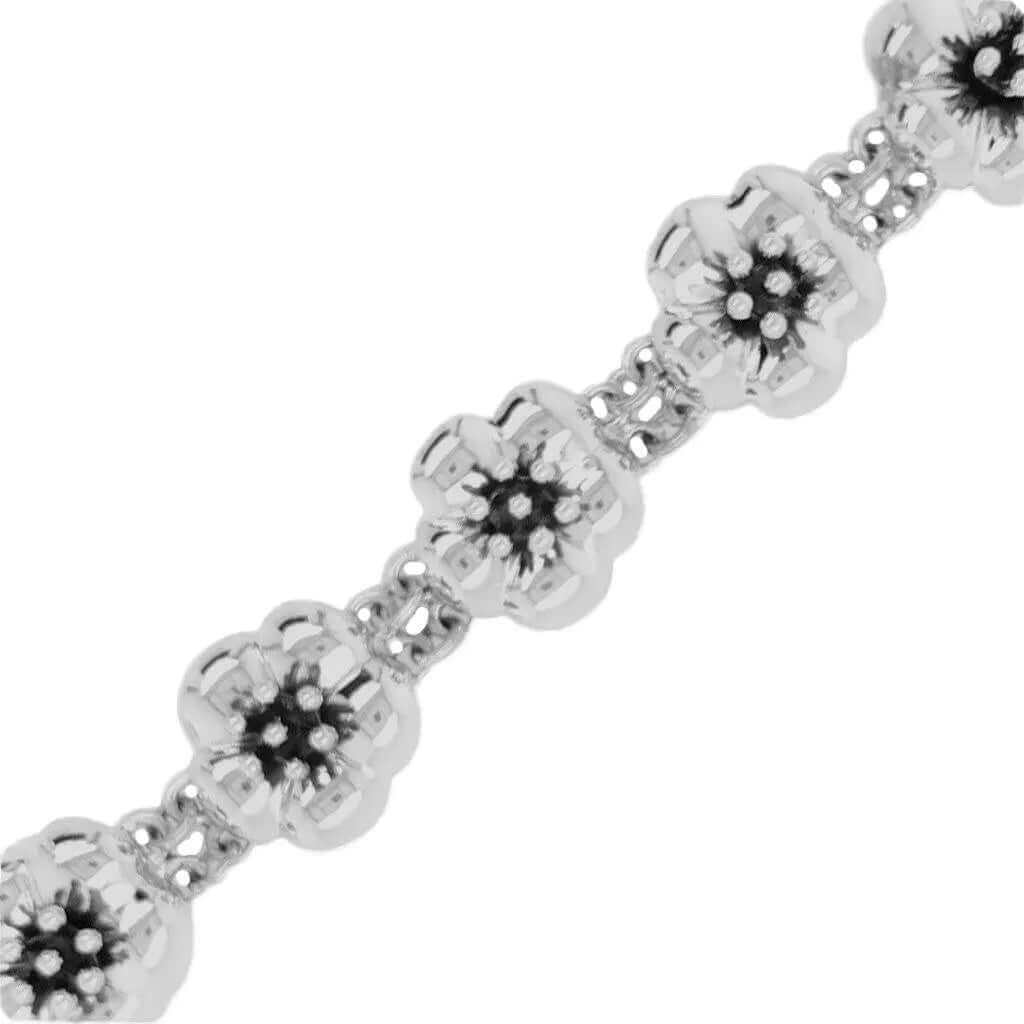 Flowers Silver Bracelet top - Nueve Sterling