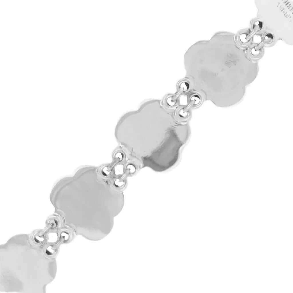Flowers Silver Bracelet back - Nueve Sterling