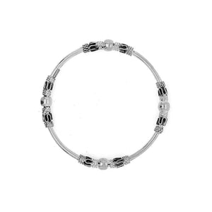 Four Points Silver Bangle top - Nueve Sterling