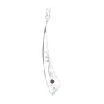 %product Garnet Stylized Silver Pendant Nueve Sterling