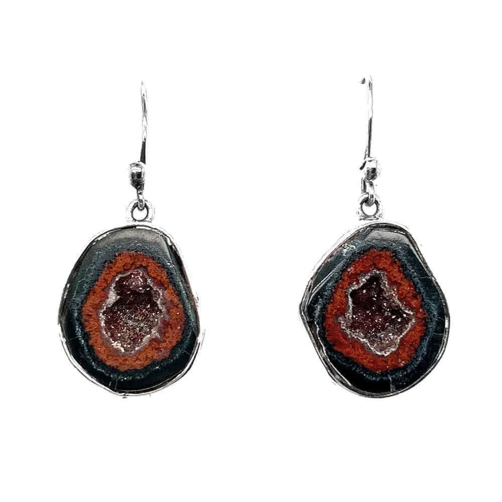 Geode Silver Earrings - Nueve Sterling