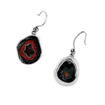 Geode Silver Earrings back - Nueve Sterling