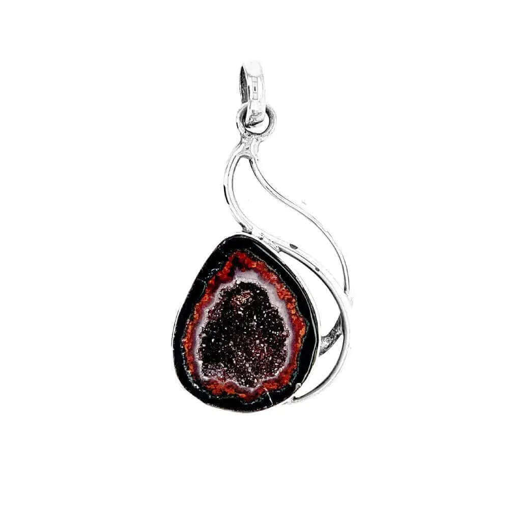 Geode Silver Pendant - Nueve Sterling