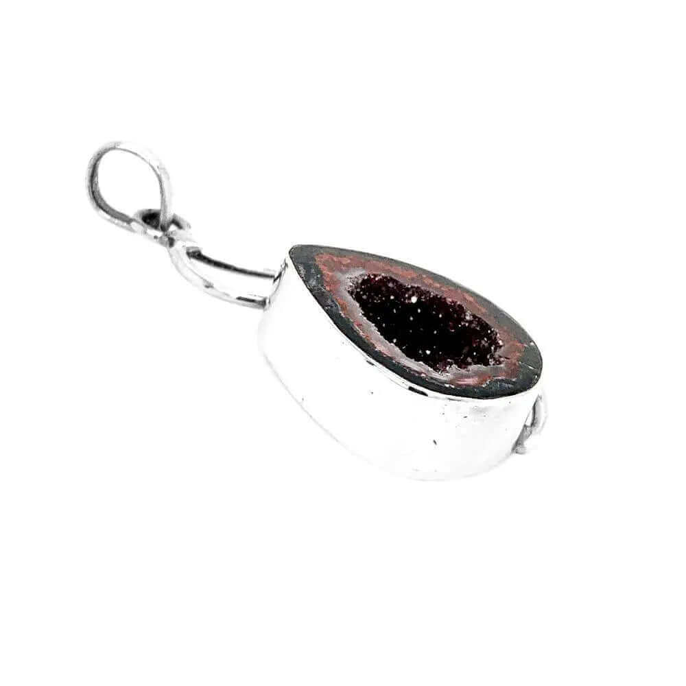 Geode Silver Pendant flat - Nueve Sterling